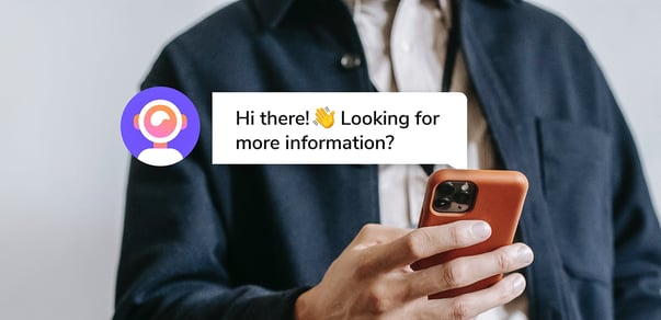 giosg conversational chatbot greeting visitor