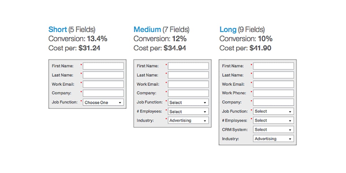 Static lead capture form