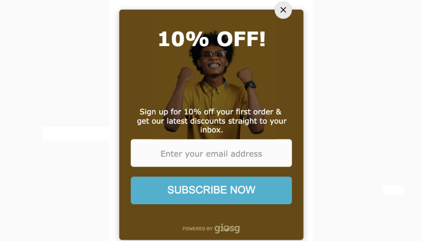 newsletter subscription pop-up