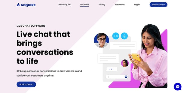 Acquire Live Chat Hero Image