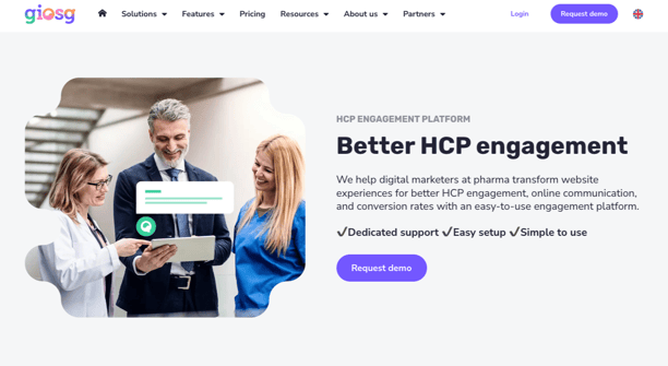 hcp engagement platform giosg