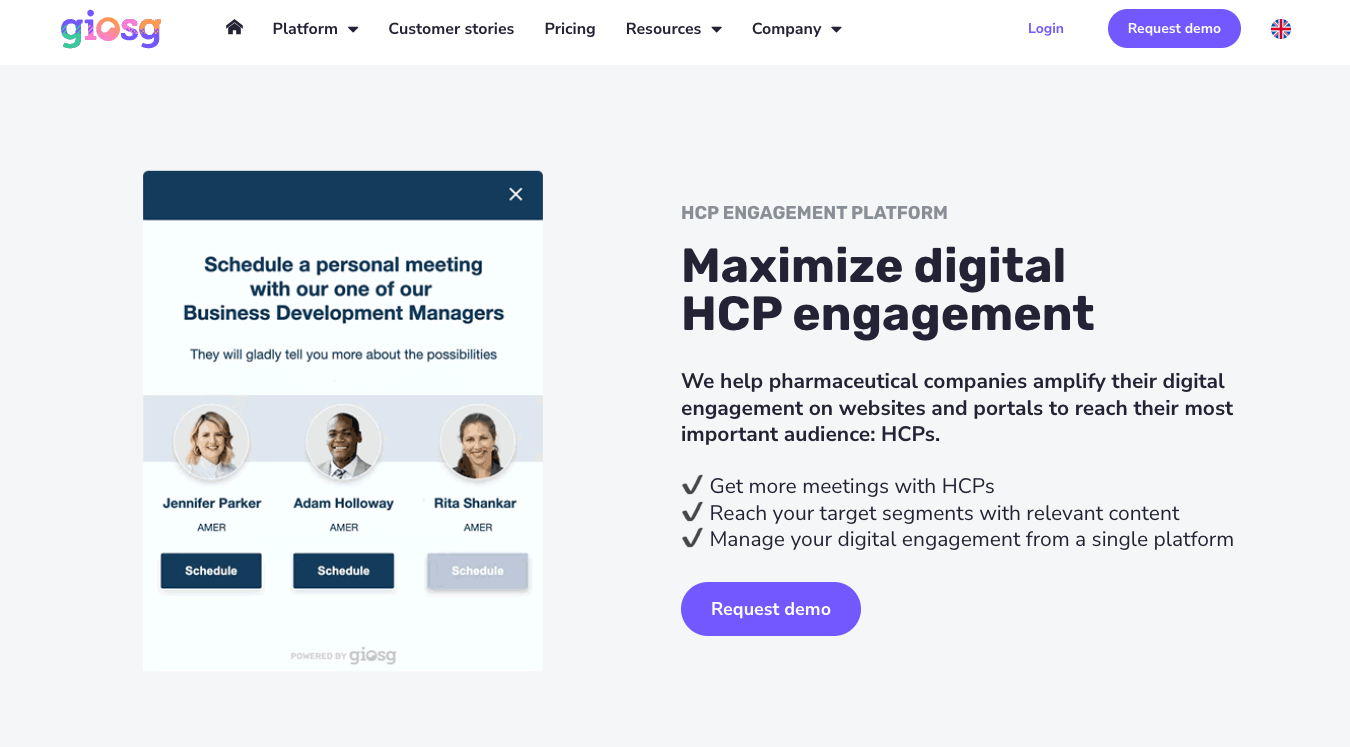 giosg for hcp engagement