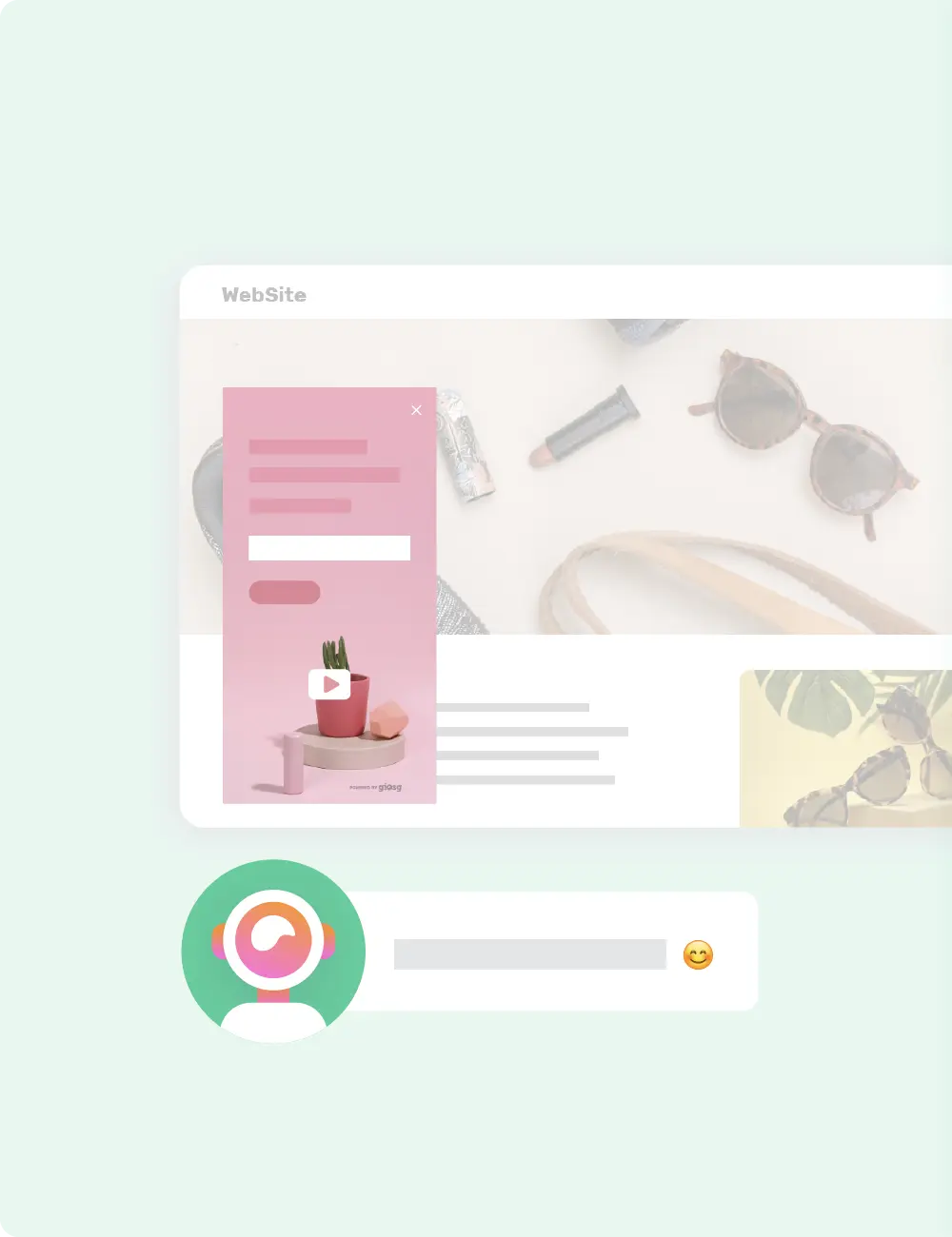 Attract visitors with interactive content with giosg