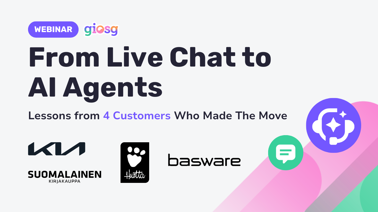 giosg Webinar – From Live Chat to AI Assistants