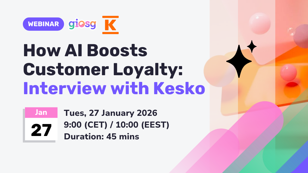 giosg Webinar How AI Boosts Customer Loyalty: Interview with Kesko